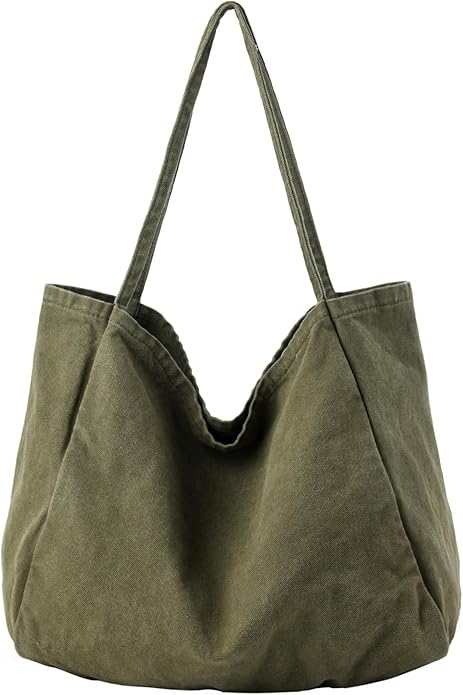 Canvas Tote Bag for Women Large Hobo Shoulder Bag for Work Travel Casual Message Bag Tote Purse handbags by YAVCOOL