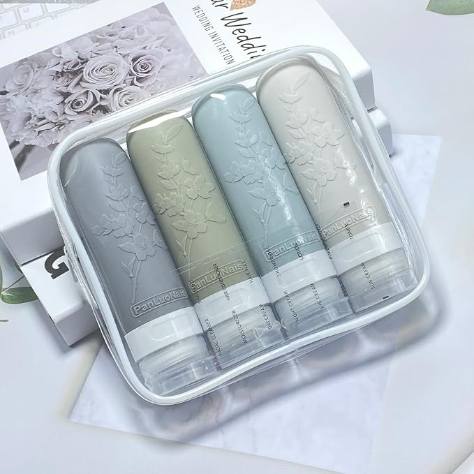 Silicone Travel Bottles for Toiletries, TSA Approved Leak-Proof Toiletry Containers for Airplane & Vacation - Image 6