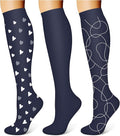 WITHYOU 3 Pairs Compression Socks for Women & Men 15-20 mmHg,Best Support for Nurses Running Hiking by WITHYOU