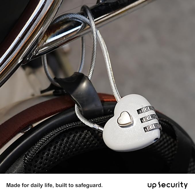 Combination Lock with Cable, Combo Lock with Code, Small Cable Padlock Combination for Travel Essentials, Luggage, Bike Motorcycle Helmet, Outdoor Fence Gate, Cabinet, Refrigerator Door - Image 6