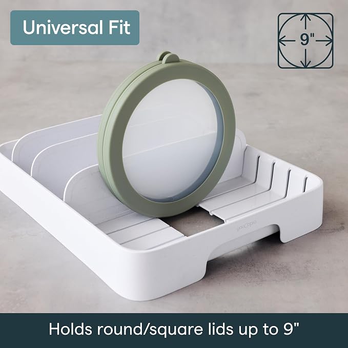 YouCopia StoraLid 24 Container Lid Organizer, Adjustable Plastic Lid Holder - Image 4