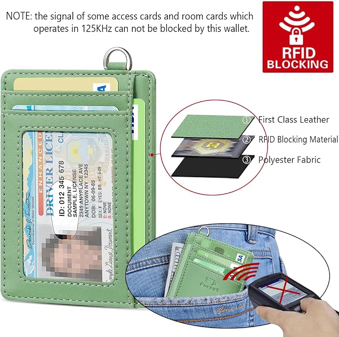 FurArt Slim Minimalist Wallet RFID Credit Card Holder for Men | slim minimalist compact rfid id window thin - Image 5