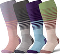 Plus Size Compression Socks for Women & Men Wide Calf, 20-30mmhg Knee High Stockings for Pregnancy, Nurse, Travel by AzalencroCompression