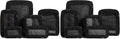 Compression Packing Cubes for Travel - Luggage Organizer Bags - Double Zipper Packing Cubes for Suitcases (12-Pack, Black) by Aerotrunk