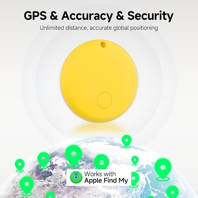 5 Pack Air Smart Tags for Apple Find My, IP67 Waterproof Bluetooth Smart Trackers for Keys, Luggage, Wallet, (iOS Only) Key Finder with Replaceable Battery, Bluetooth Item Finder - Image 4