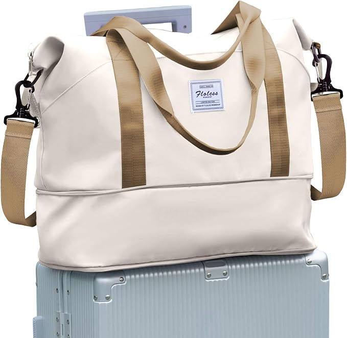 Travel Duffel Bag, Sports Tote Gym Bag, Shoulder Weekender Overnight Bag for Women by WONHOX