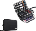 BUBM Double Layer Electronics Organizer/Travel Gadget Bag For Cables,Memory Cards,Flash Hard Drive and More,Fit For iPad Or Tablet(Up To 9.7")--Large, Black | Travel Gadget Bag For Cables, Memory Cards, Flash Hard Drive and More, Fit For iPad or Tablet... by BUBM