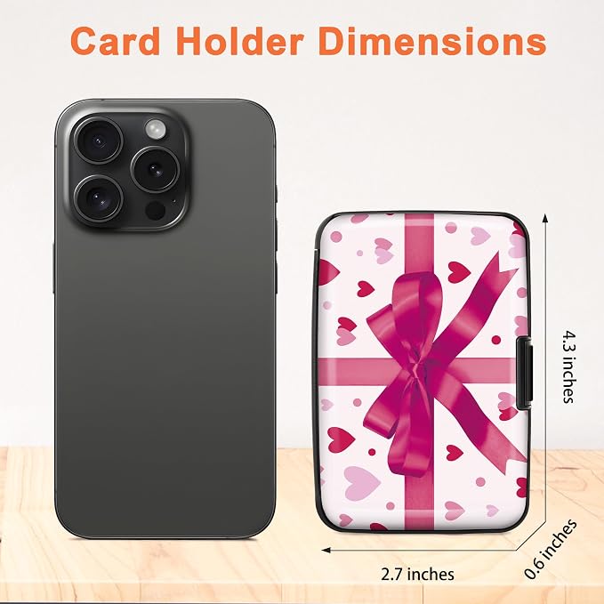 Mayski Credit Card Holder for Women RFID Blocking Wallet, Heartfelt Gift | Card Wallets for Women Small Mini Business Metal Accordion Aluminum Alloy Hard Case for Men - Image 5