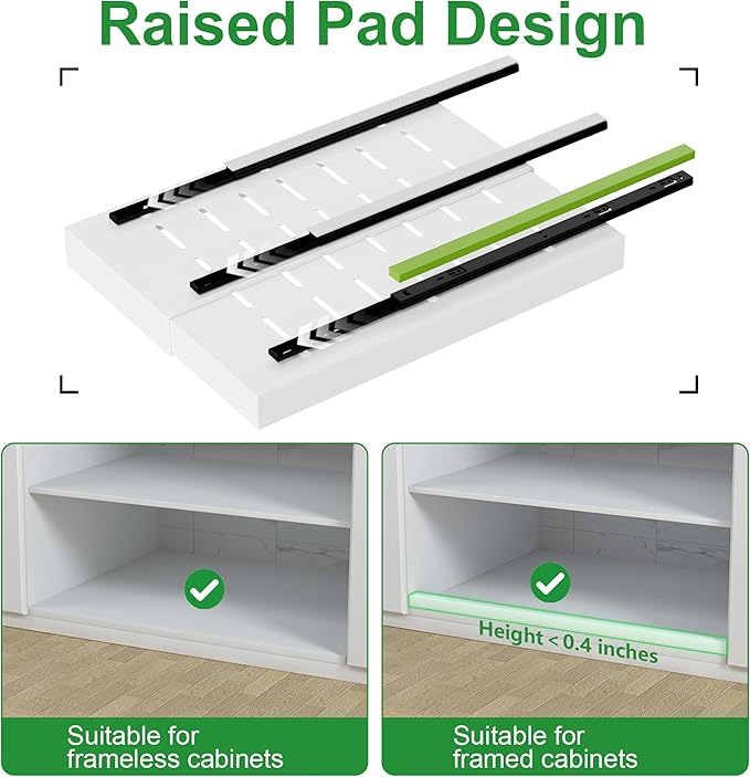 PAKETA 4 Pack Expandable Pull Out Cabinet Organizer,21" Deep | Pull Out Drawers for Cabinets with width from 9" to 14",Sliding Drawers for Cabinets with Upgrade 3 Slide Rails,hold 65 lbs - Image 5