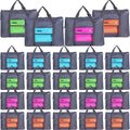 INVODA Travel Bag 24 PCS Foldable Duffle for Women and Men Lightweight Luggage Bag Personal Item Bag for Airlines Weekender Overnight Tote Carry on (24PCS) by INVODA