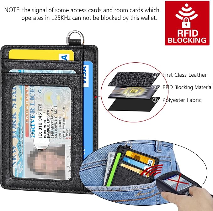 FurArt Slim Minimalist Wallet RFID Credit Card Holder for Men | slim minimalist compact rfid id window thin - Image 5