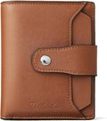 BOSTANTEN Leather Womens Wallet Small RFID Blocking Credit Card Holder | Removable ID Window, Zipper Coin Pocket, Bifold, Minimalist, Fits Small Purses, Daily Use, Ladies Gifts, Brown by BOSTANTEN