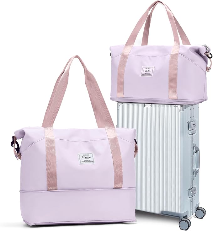 Travel Duffel Bag, Sports Tote Gym Bag, Shoulder Weekender Overnight Bag for Women by WONHOX
