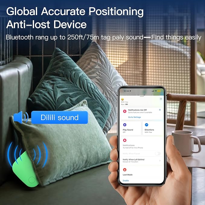 Air Tracker Tag 4 Pack Bluetooth Luggage Tracker tag Locator Works with Apple Find My,Smart Tracker for Suitcase, Bag, Backpack, Wallet,Replaceable Battery Smart tag Item Finder - Image 4