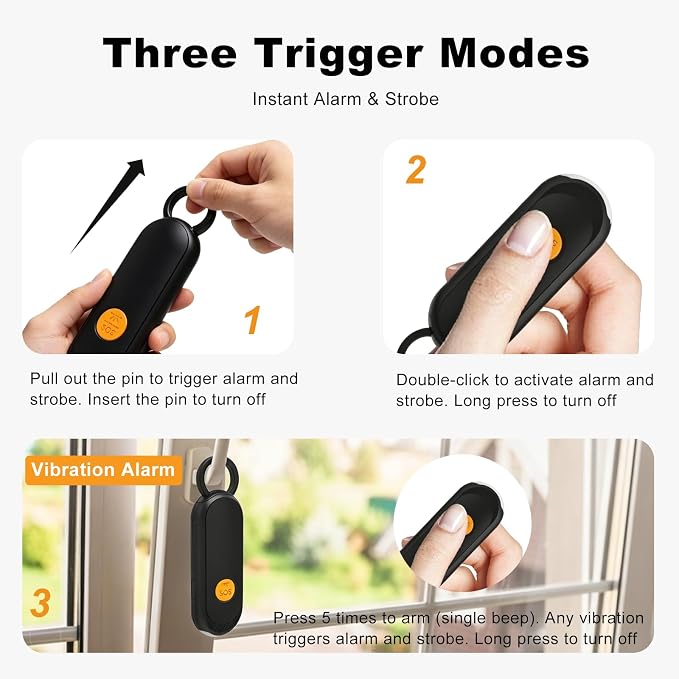 Personal Safety Alarm, Find My Tracker Keychain for Apple & Google, Black | Real-Time Tracking • Loud Alarm • SOS Strobe • Apple & Android Compatible • Personal Safety - Image 4
