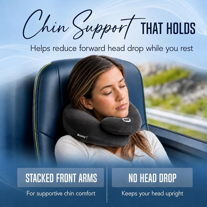 BCOZZY Neck Brace Pillow - Patented Relief for Neck Pain and Supportive Sleep-Soft, Washable, and Adjustable for Comfortable Resting. Gray Large - Image 4