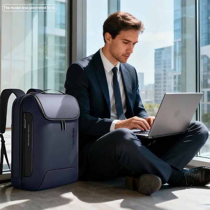 BANGE Anti-Theft Backpack with USB Charging Port 17.3 Inch Business Laptop Backpack - Image 8