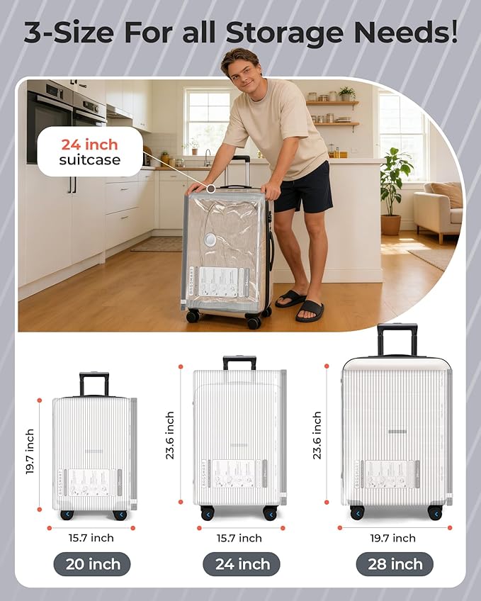 BAGSMART Travel Vacuum Bags with Rechargeable Electric Pump, 12PC Kit | Heavy-duty PA+PE material, Bonus Shoe, Laundry & Toiletry Bags, Save 80% Space Ideal for suitcase packing, travel & home. - Image 3