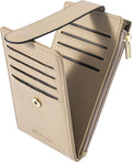 Chelmon Women's RFID Slim Card Holder Wallet | Thin Bifold Multi Card Case with Zipper Coin Pocket Purse for Women(Khaki) by Chelmon