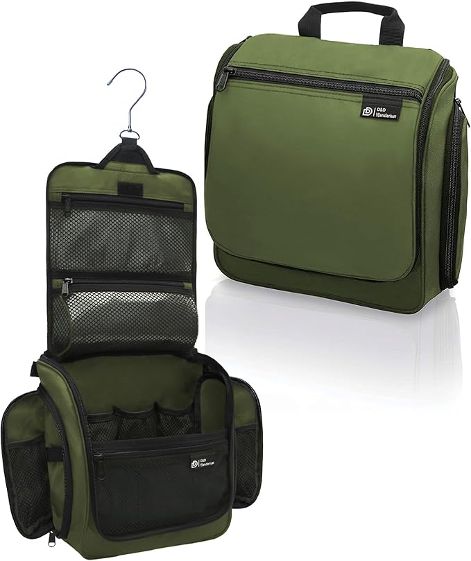 D&D Wanderlust D&D Hanging Travel Toiletry Bag for Men and Women – Cosmetics, Makeup and Toiletries Organizer Kit with 10 Compartments by DDDDWanderlust
