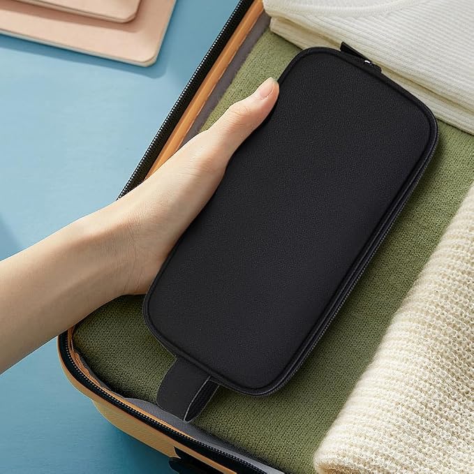 Teskyer Double Layer Cable Organizer Bag, Travel Tech Pouch, Black | Elastic Bands Organization, Water Resistant Fabric, Multiple Compartments, Padded Protection, Travel and Office Use - Image 7