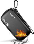 6500°F Fire-Resistant Hard Protective Travel Case,Waterproof Electronic Organizer for Anker/Jackery/RAVPower Power Bank with Fireproof Zipper,Shockproof EVA Carrying Case for Cell Phones/Earbuds by FirepyroofSafetyFamily