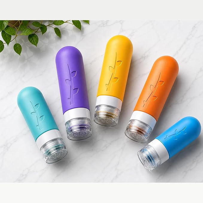 Aeomni 19pack TSA Approved Travel Bottles for Toiletries - Silicone travel size Containers, Leak Proof Size Toiletries, Refillable Shampoo and Conditioner Bottles, Travel Essentials - Image 4