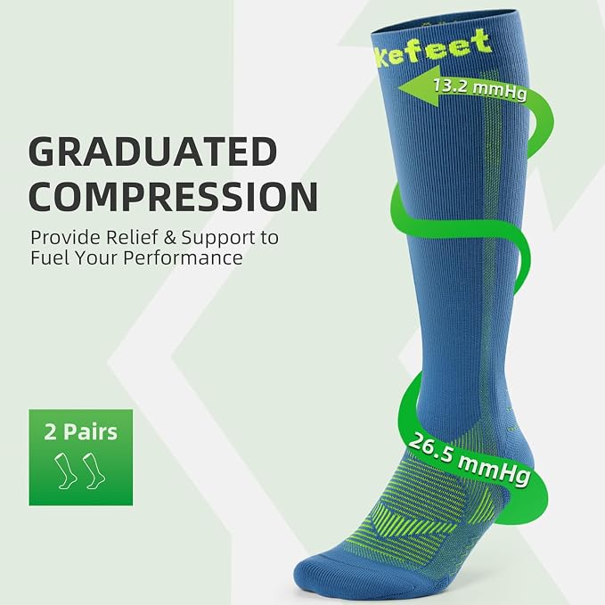 Compression Socks for Men Women 3 Pairs, Compression Stockings, Fragrance Flight Socks for Nurse,Pregnancy,Travelling, Runing, Circulation - Image 2