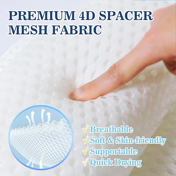 Portable Breathable Seat Cushion, Foldable Soft for Airplane Stadium | 3D mesh fabric lightweight for travel - Image 3