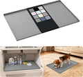 URMONA Waterproof Silicone Under Sink Mat 31'' x 22'' Shelf Liner for Kitchen and Bathroom, Cabinet and Counter Protector, Storage and Organizers, Litter Mat, Pet Cat Puppy Essentials(Beige) by URMONA