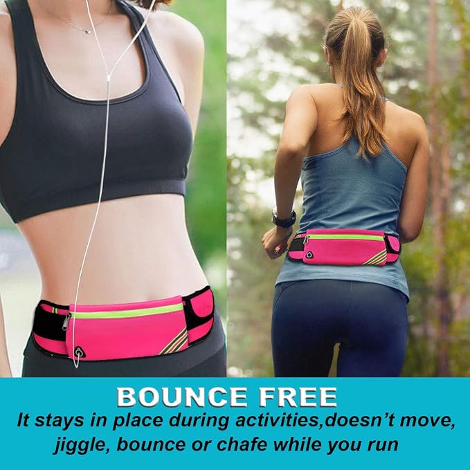 AIKENDO Women Fanny Pack Running Belt,Belt Bag Phone Holder | Water Resistant Wasit Pack Bag for Hiking Fitness,Phone Carrier,Running Gear, Lightweight, Soft Material - Image 7