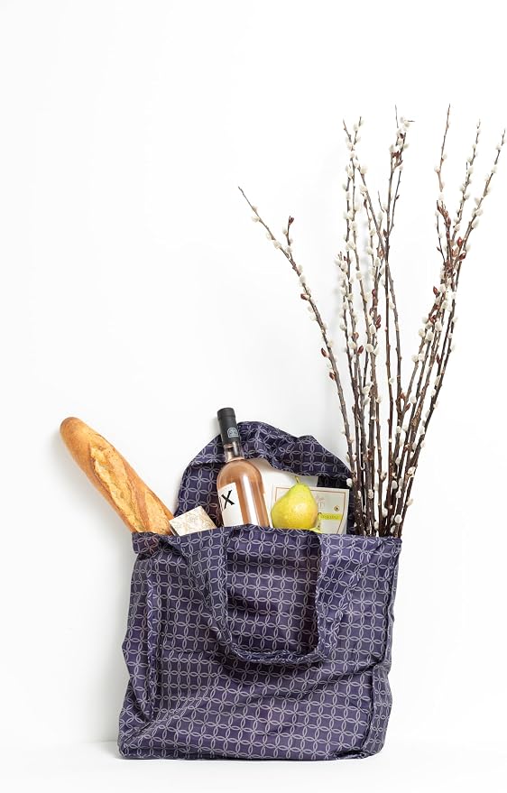 Pure Sage Reusable Grocery Bag - Stylish Shopping Bags for Groceries - Foldable Tote Bag - Image 6