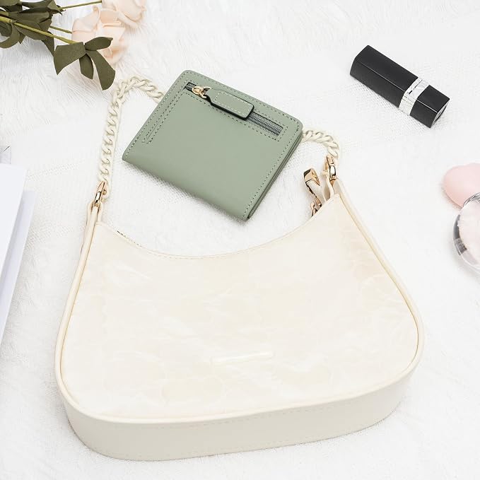 Gostwo Small Wallet for Women, Slim Bifold Credit Card Holder, Compact RFID Blocking Cash Wallet, Billfolds Thin Leather Zipper Pocket, Mini Wallet Gift for Ladies Teen Girls Travel with ID Window - Image 7