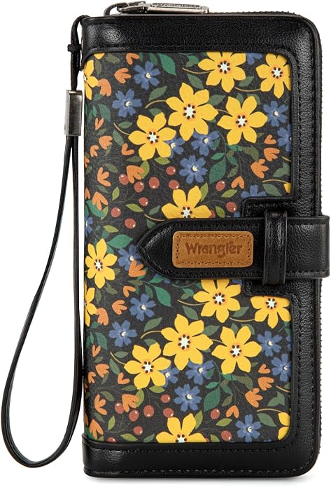 X Wrangler Women's Wallets Bifold Wristlet Wallets for Women Large Capacity Credit Card Wallet with ID Window by THEOFFICIALMONTANAWEST