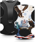 250th America Anniversary Minimalist Wallet 1776-2026 Patriotic Money Clip | Carbon Fiber, 3.4" x 2.1" x 0.35", Red White Blue, 4th July, RFID, Holds Up To 12, Credit Card Holder & Cash Clip by Unknown