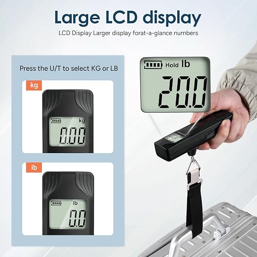 Battery-Free Luggage Scale – No Batteries Needed, Portable Digital Hanging Suitcase Weight Scale for Air Travel & Checked Bags, 110lb/50kg, LCD Display, Compact Travel Accessory - Image 8