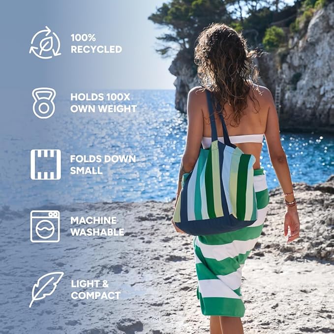 Dock & Bay Everyday Beach Tote Bag - Reusable Carrier Bag for Daily Use - Carries Up to 10kg - 100% Recycled Materials - Image 3