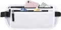 RFID Blocking Money Belt - Passport Holder & Travel Wallet, Slim Hidden Fanny Packs for Women Men - White by AIKELIDA