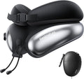 Neck Pillow, Upgraded Adjustable Travel Neck Pillow for Airplane – Patented Inflatable Design with Memory Foam for 360° Ergonomic Head & Neck Support (Black-M) by Restnature