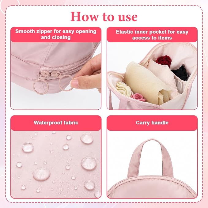 Travel Underwear Organizer Bag Travel Underwear Packing Cube | Portable Multi-Compartment Storage Bag for Women Clothes, Lingerie, Bras, Ideal for Luggages, Suitcases and Carry-Ons - Image 3