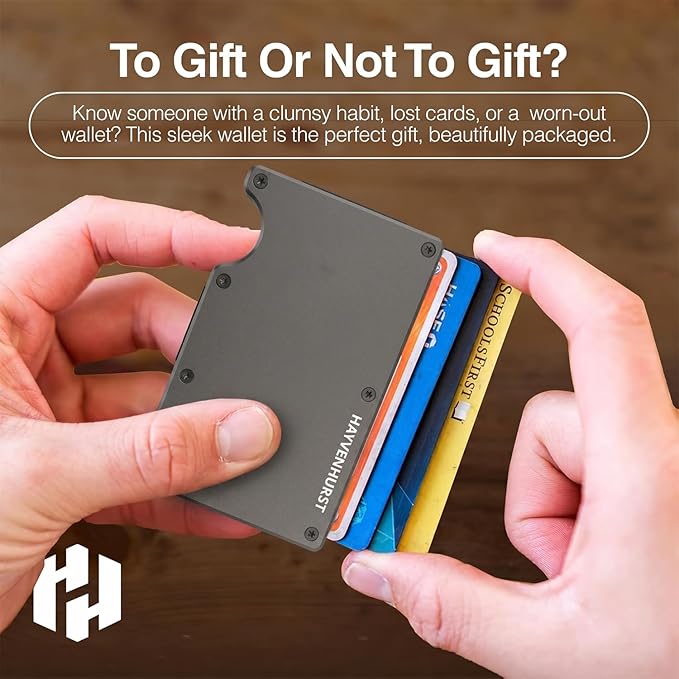 Wallet for Men - Slim RFID Blocking Metal Wallet with Money Clip, Minimalist Front Pocket Credit Card Holder, Small Mens Wallet - Image 5