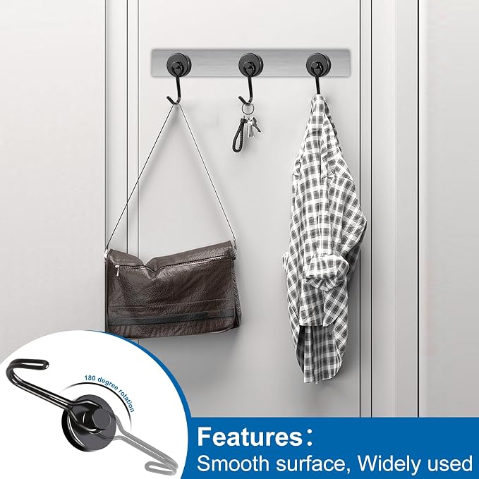 Magnetic Hooks, 80lbs+ Magnet Hook 2026 Cruise Essentials | Heavy Duty Strong Magnets Refrigerator Fridge Hanging for Classroom Beach Vacation Kitchen Grills Home - Image 5