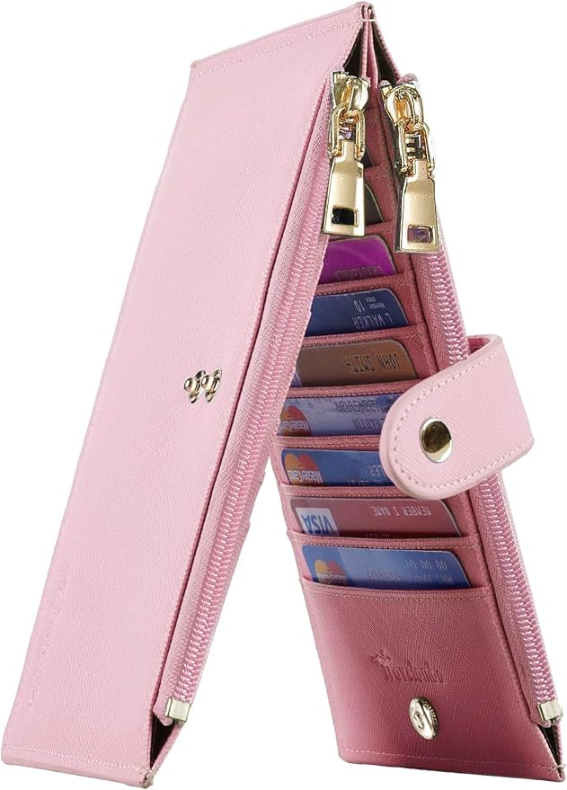 Travelambo RFID Wallet Women Large Size Bifold Multi Card Wallet Case with Zipper Pocke Credit Card Holder for Women by Travelambo