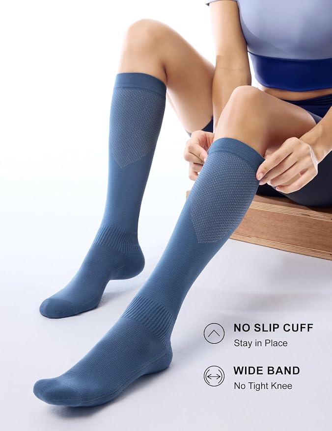 FITRELL 3 Pairs Compression Socks for Women and Men 20-30mmHg-Circulation Support Socks - Image 3