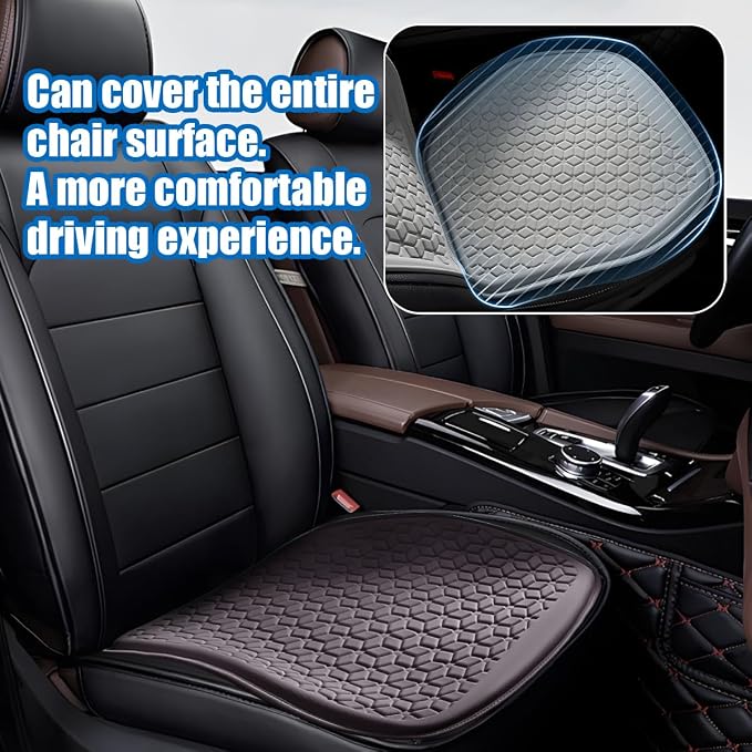 Zpana Gel Car Seat Cushion, Non-Slip & Comfortable Automotive Chair Protector Pad for Driving, Breathable Vehicle Interior Mat Cover Accessories, Universal for SUV Sedan Truck (Red Brown) | Comfortable Automotive Chair Protector Pad, Vehicle Interior M... - Image 3