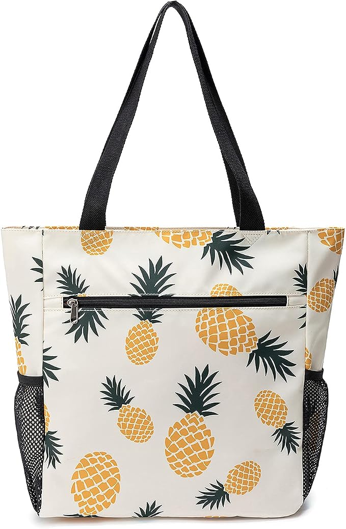 ETidy Large Capacity Foldable Tote Bag With Zipper | Water-resistant, Lightweight, Sandproof, Beach Bag, Gym Bag, Travel Shopping Bag - Image 2