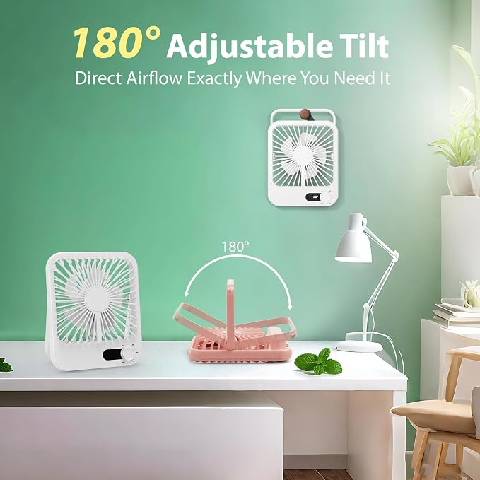 Portable Travel Fan for Cruise Approved, 4000mAh Cruise Essentials 2026 Rechargeable Fan100 Speed Wind Adjustable, Small Travel Essentials for Hotel Beside Sleeping Cruise Ship Must Haves - Image 7