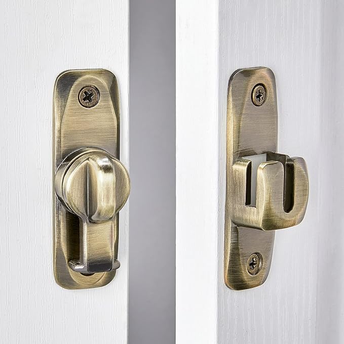 Bronze Barn Door Latches,90/180 Degree Gate Lock_B | Zinc Alloy Right Angle Door Lock Latch,Flip Gate Latches,Sliding Door Latch Lock,for Cabinets,Fence Gates,Pet Cage - Image 6