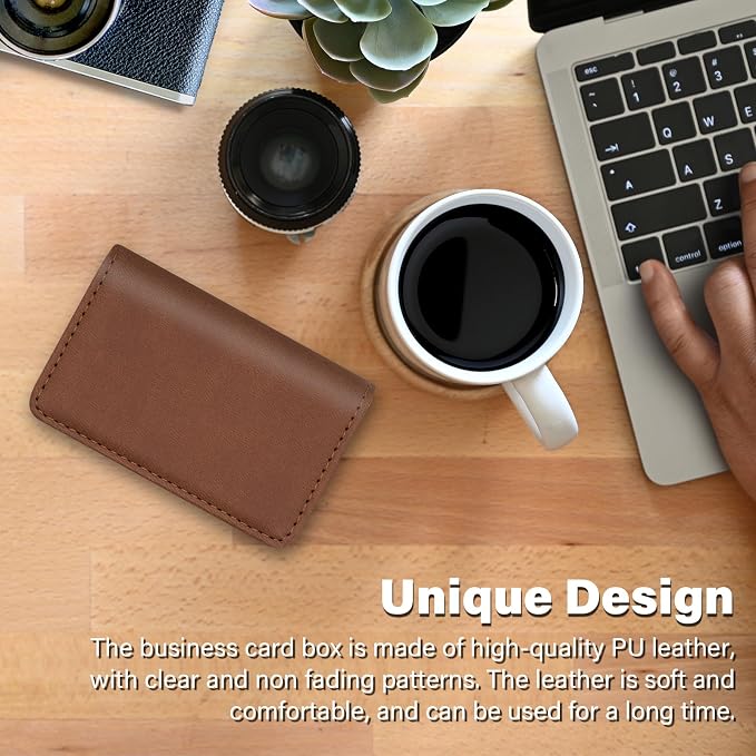 RFID Blocking Wallet - Minimalist Leather Business Credit Card Holder (A52-20) - Image 7