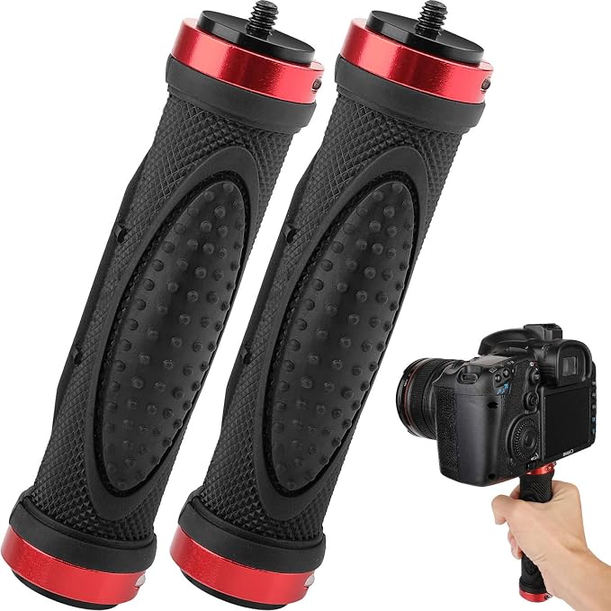 Camera Handle Grip Mount, ChromLives 1/4'' Camera Stabilizer, DSLR Top Handheld Grip with 1/4'' Male Screw for Digital Video Camera Camcorder Action Camera LED Video Light Smartphone 2Pack by ChromLives